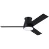 Amici 48 in. Indoor Black Low Profile Standard Ceiling Fan with Integrated LED Light Kit, Remote Included