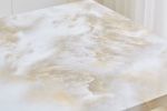 Luxurious Faux Marble MDF Dinning Table for 6 or 8, Rectangular 70.9"L*35.4"W*29.8"H, Thick and solid Stainless Steel Legs, Durable sturdy