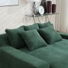 COOLMORE Chenille 2-seater lazy sofa With 5 back pillows,Comfy Sofa- Deep Seat Couch for Living Room,Club (Emerald)