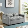 Modern Velvet Convertible Loveseat Sleeper Sofa Couch with Adjustable Backrest