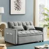 Modern Velvet Convertible Loveseat Sleeper Sofa Couch with Adjustable Backrest