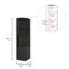 Kava Being Corner Bar Cabinet, Glass Rack, Double Door Cabinet, Eight Built-in Wine Rack-Black