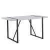 Modern Dining Table, 55 inch Kitchen Table for 4 People, Rectangular Dinner Table for Dining Room, Home Office, Living Room Furniture, Easy Assembly