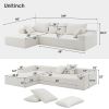 109*68" Modular Sectional Living Room Sofa Set, Modern Minimalist Style Couch, Upholstered Sleeper Sofa for Living Room, Bedroom, Salon