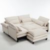 [VIDEO provided][New]154.8" Oversized Modular Sofa , Ice Velvet Large U-Shaped Couch Comfy Upholstered 4-Seat Sofa with 2 Ottoman, 4 Lumbar Pillow